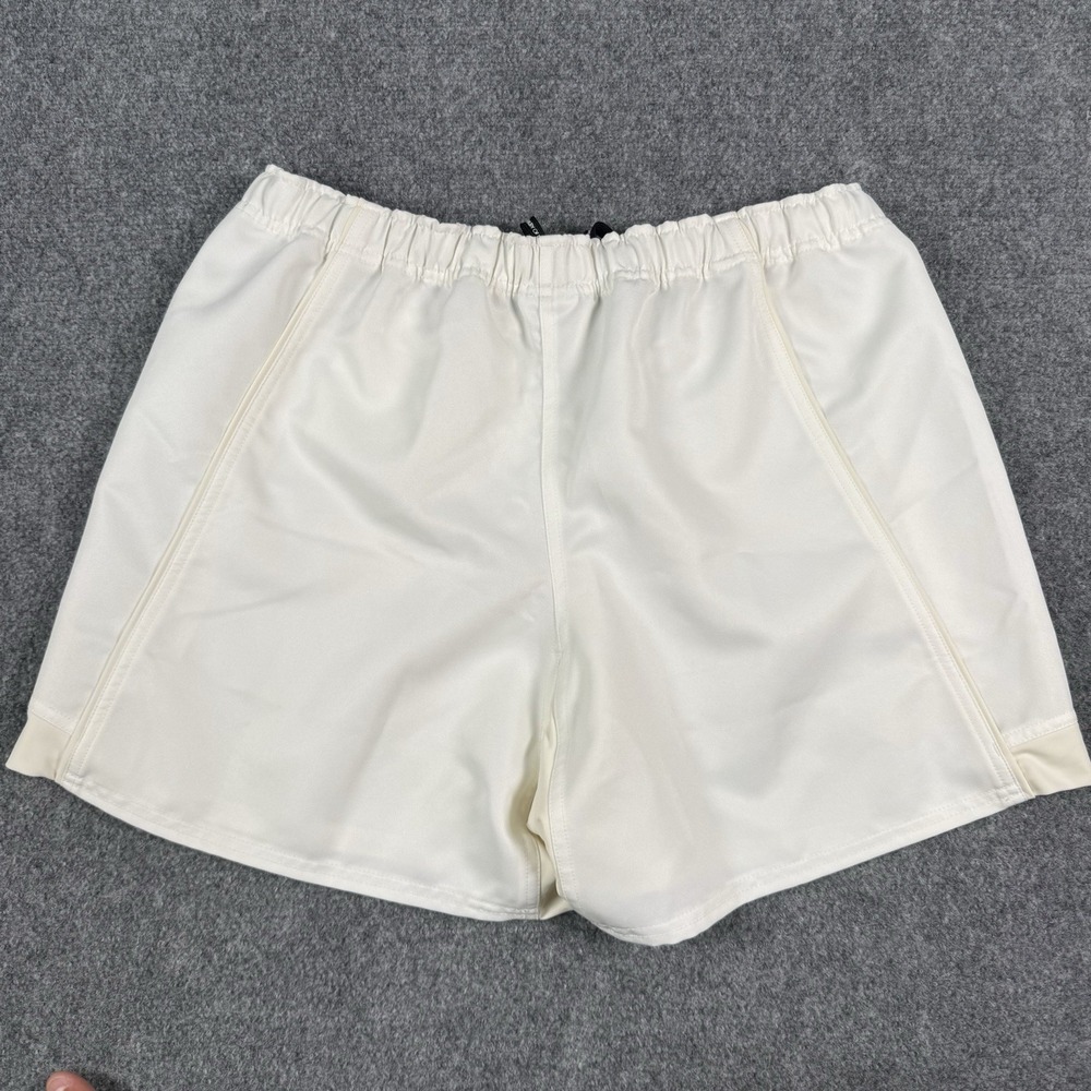 π Canterbury of New Zealand Mens Rugby Shorts White Size 40 Drawstring Athletic - Picture 2 of 8